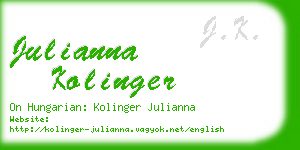 julianna kolinger business card